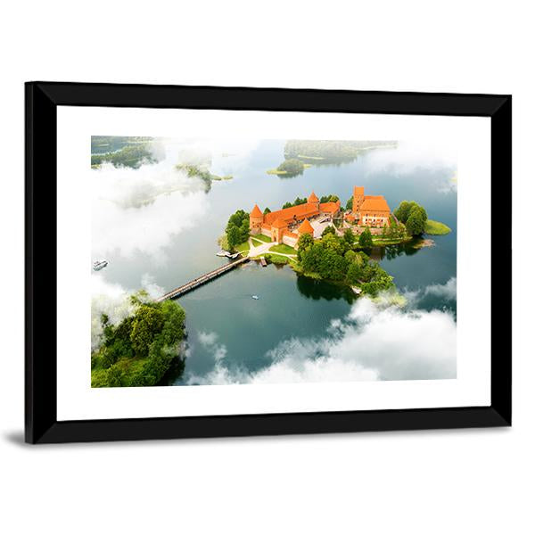 View Of Old Castle Trakai Canvas Wall Art-3 Horizontal-Gallery Wrap-25&quot; x 16&quot;-Tiaracle