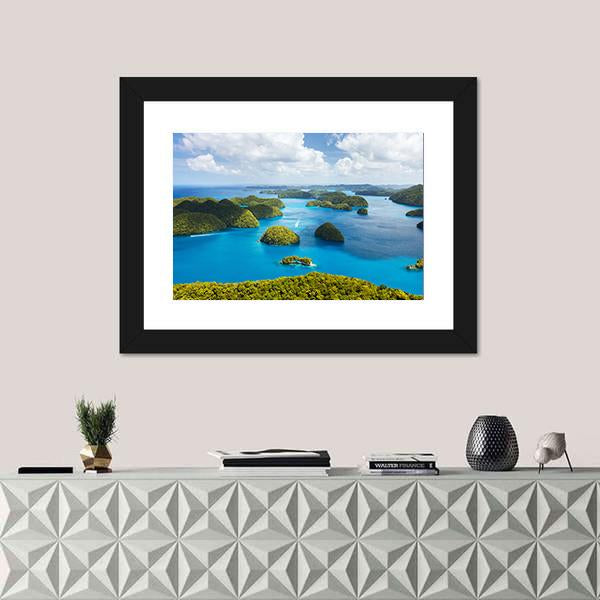 View Of Palau Islands Canvas Wall Art-1 Piece-Framed Print-20&quot; x 16&quot;-Tiaracle