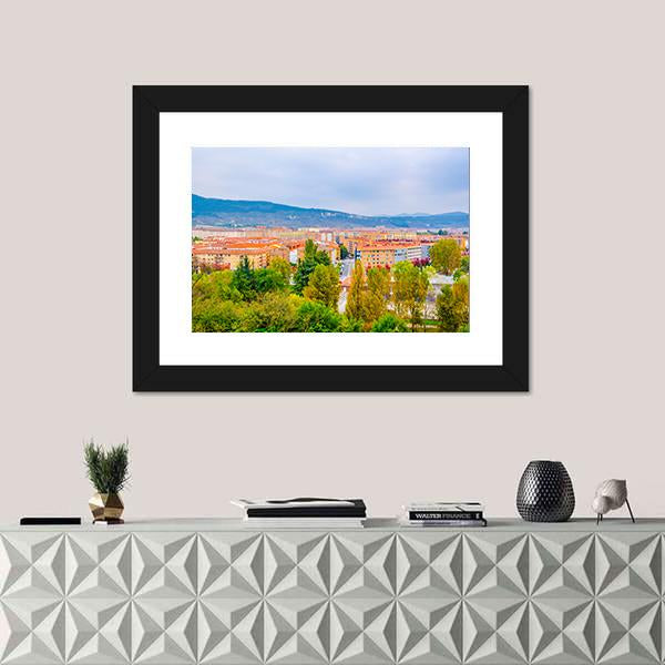 View Of Pamplona Canvas Wall Art-1 Piece-Framed Print-20" x 16"-Tiaracle