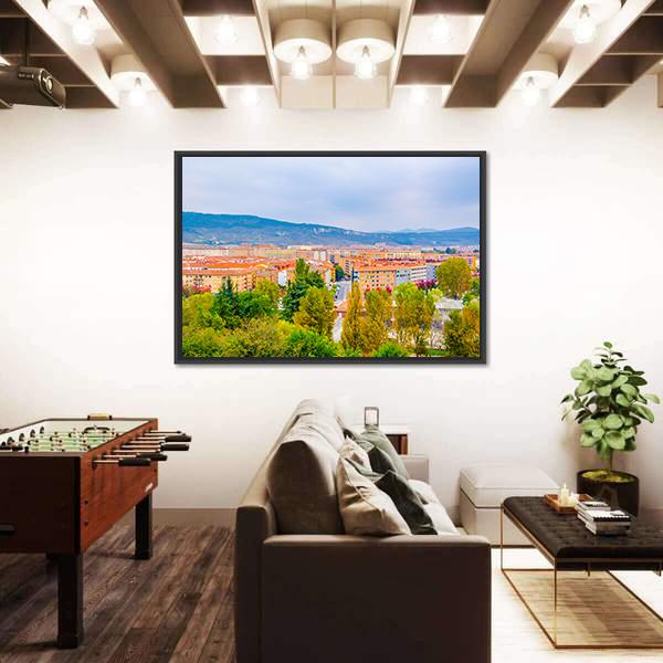 View Of Pamplona Canvas Wall Art-3 Horizontal-Gallery Wrap-25&quot; x 16&quot;-Tiaracle