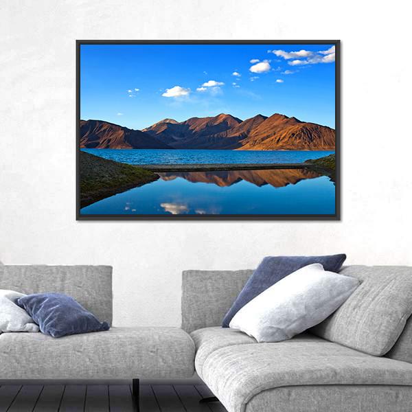 View Of Pangong Lake Canvas Wall Art-3 Horizontal-Gallery Wrap-25" x 16"-Tiaracle