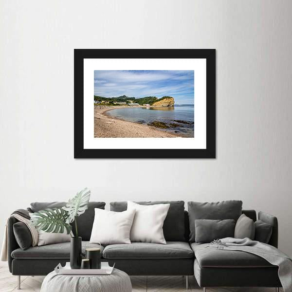 View Of Perce Village In Quebec Canada Canvas Wall Art-3 Horizontal-Gallery Wrap-25" x 16"-Tiaracle