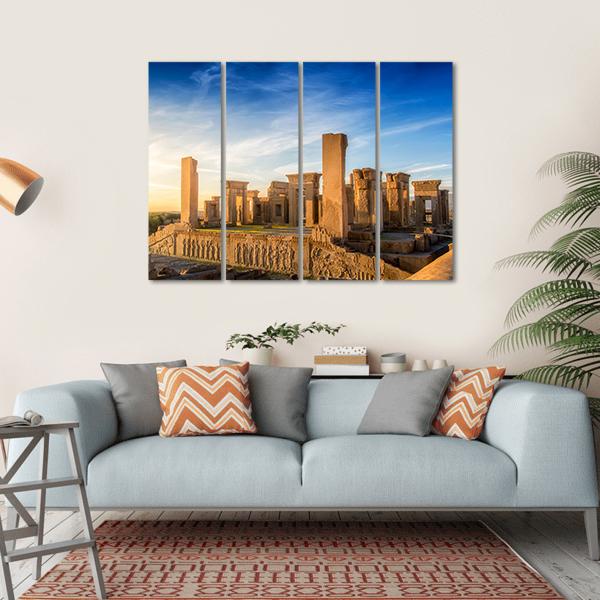 View Of Persepolis The Capital Of Achaemenid Empire Canvas Wall Art-4 Horizontal-Gallery Wrap-34" x 24"-Tiaracle