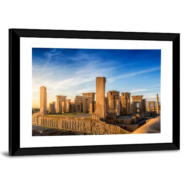 View Of Persepolis The Capital Of Achaemenid Empire Canvas Wall Art-5 Horizontal-Gallery Wrap-22" x 12"-Tiaracle