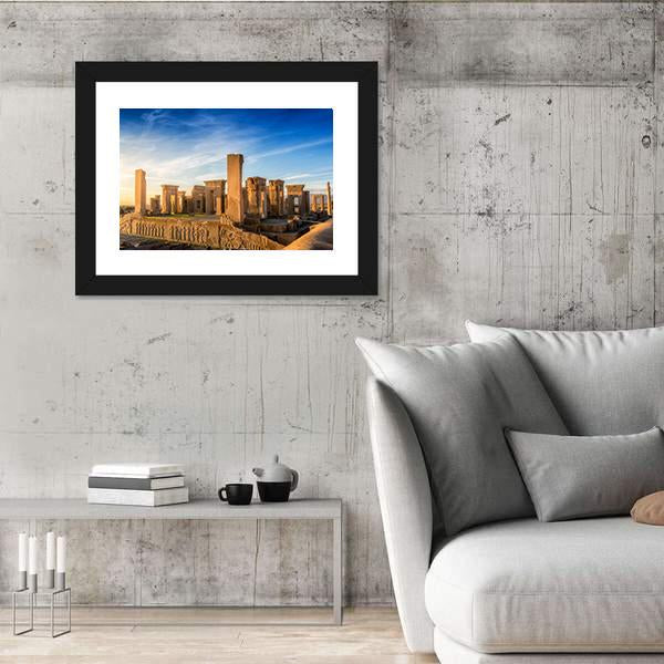 View Of Persepolis The Capital Of Achaemenid Empire Canvas Wall Art-5 Horizontal-Gallery Wrap-22" x 12"-Tiaracle