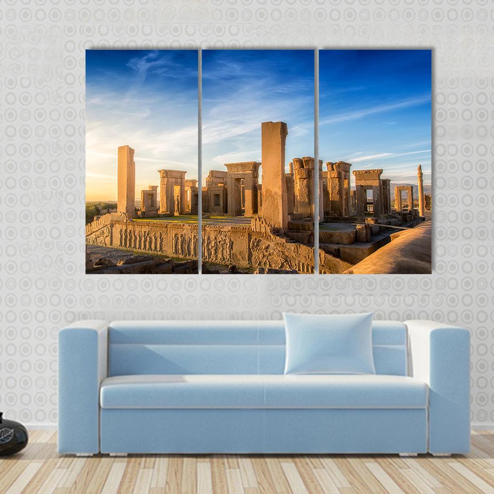 Achaemenid Empire Capital Persepolis Canvas Wall Art-3 Horizontal-Gallery Wrap-25" x 16"-Tiaracle