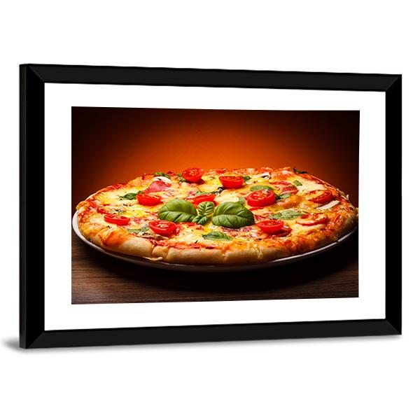 View Of Pizza Canvas Wall Art-3 Horizontal-Gallery Wrap-25" x 16"-Tiaracle