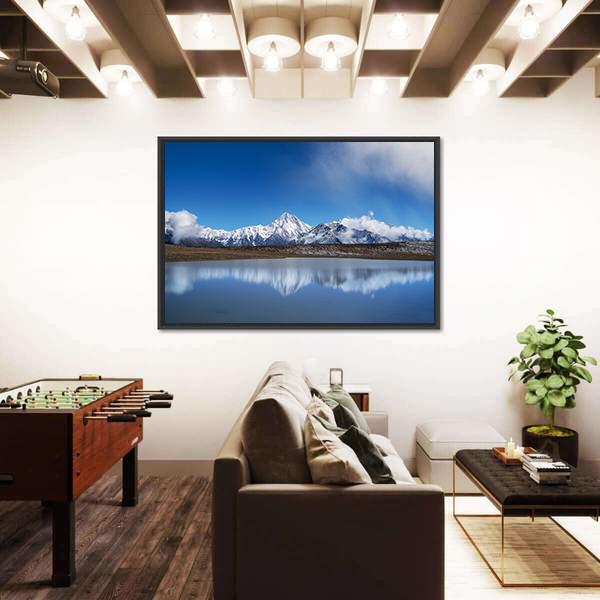 View Of Plateau Lakes And Snow Mountains Canvas Wall Art-3 Horizontal-Gallery Wrap-25" x 16"-Tiaracle