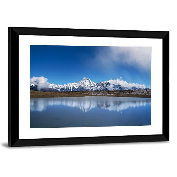 View Of Plateau Lakes And Snow Mountains Canvas Wall Art-3 Horizontal-Gallery Wrap-25" x 16"-Tiaracle