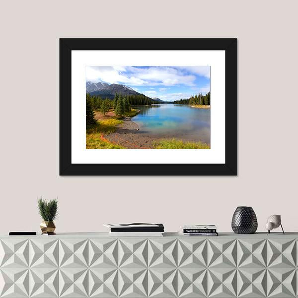 View Of Porcupine Creek In Banff National Park Canvas Wall Art-1 Piece-Framed Print-20" x 16"-Tiaracle