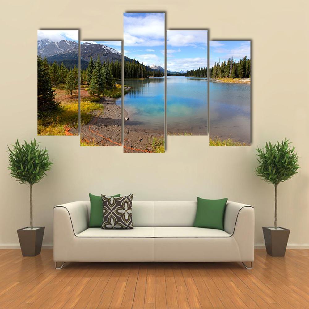 View Of Porcupine Creek In Banff National Park Canvas Wall Art-5 Pop-Gallery Wrap-47" x 32"-Tiaracle