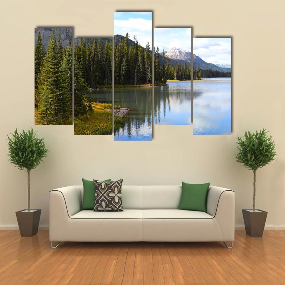 View Of Porcupine Creek Canvas Wall Art-5 Pop-Gallery Wrap-47" x 32"-Tiaracle