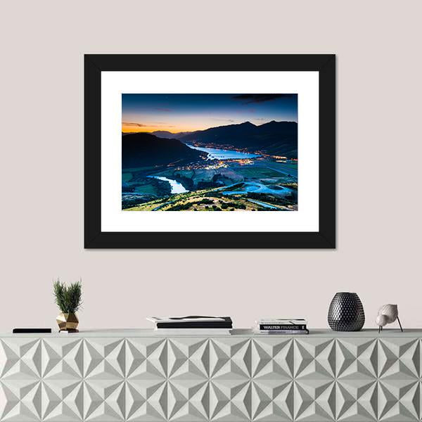View Of Queenstown Panoramic Canvas Wall Art-1 Piece-36" x 12"-Tiaracle