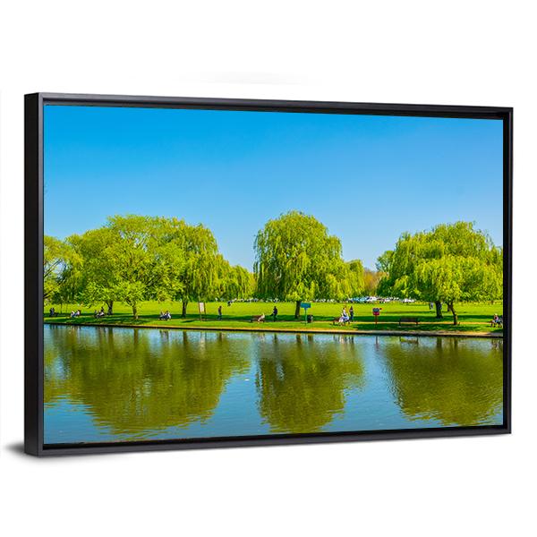 View Of Riverside Promenade Of Avon Canvas Wall Art-3 Horizontal-Gallery Wrap-25" x 16"-Tiaracle