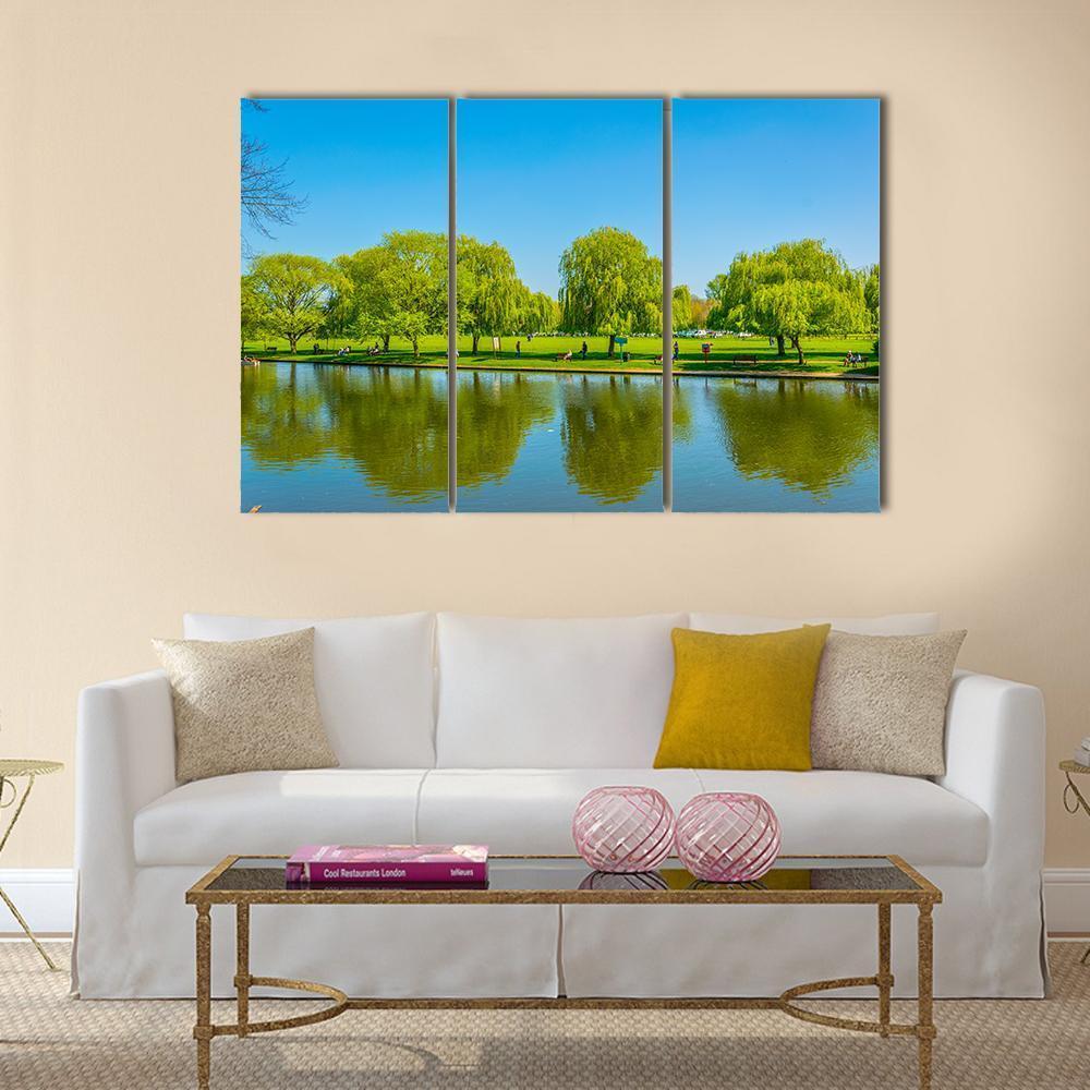 View Of Riverside Promenade Of Avon Canvas Wall Art-3 Horizontal-Gallery Wrap-37" x 24"-Tiaracle