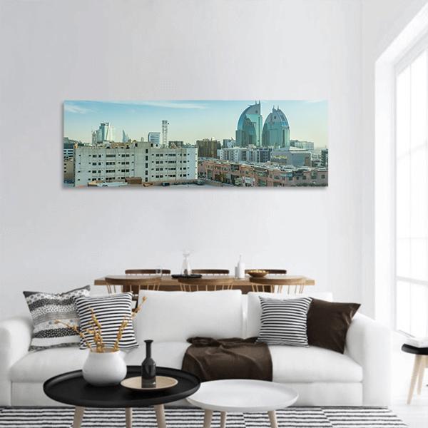 View Of Riyadh Saudi Arabia Panoramic Canvas Wall Art-3 Piece-25" x 08"-Tiaracle
