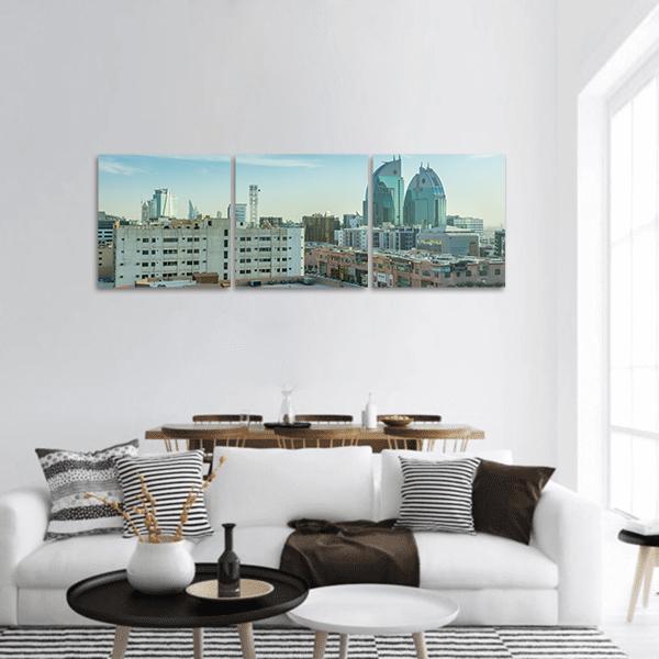 View Of Riyadh Saudi Arabia Panoramic Canvas Wall Art-3 Piece-25" x 08"-Tiaracle