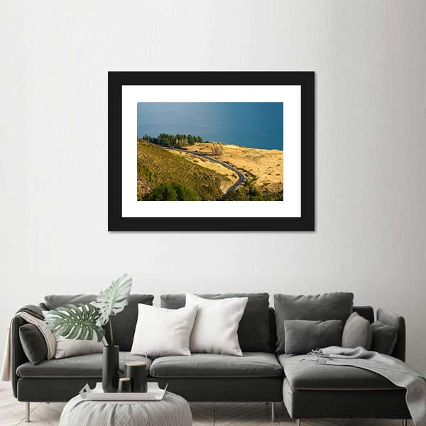 View Of Road Along Lake Wakatipu Canvas Wall Art-3 Horizontal-Gallery Wrap-25" x 16"-Tiaracle