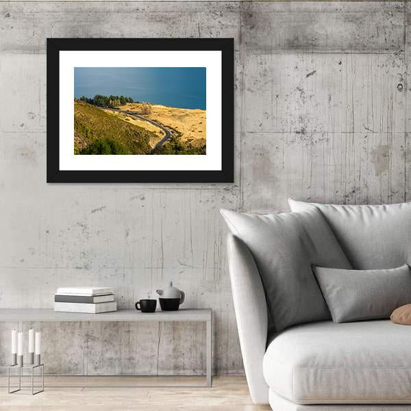 View Of Road Along Lake Wakatipu Canvas Wall Art-3 Horizontal-Gallery Wrap-25" x 16"-Tiaracle