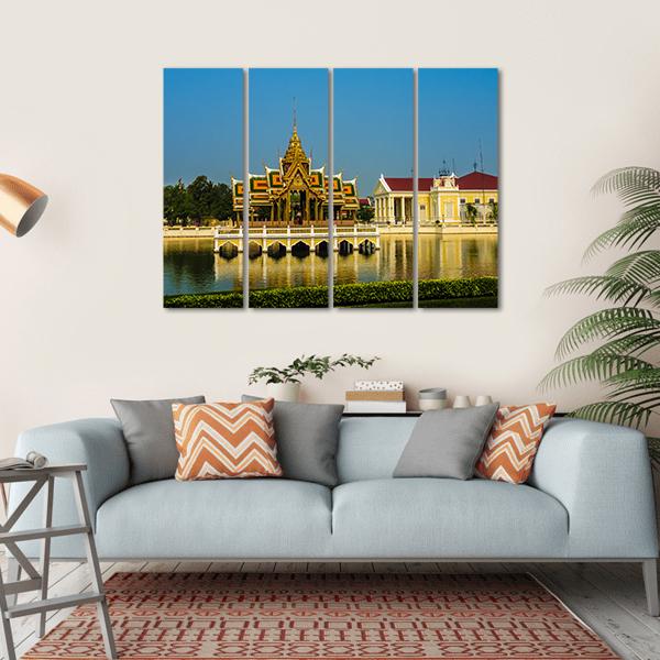 View Of Royal Summer Palace Bang Pa In In Thailand Canvas Wall Art-4 Horizontal-Gallery Wrap-34" x 24"-Tiaracle