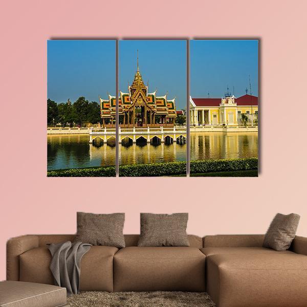 View Of Royal Summer Palace Bang Pa In In Thailand Canvas Wall Art-3 Horizontal-Gallery Wrap-37" x 24"-Tiaracle