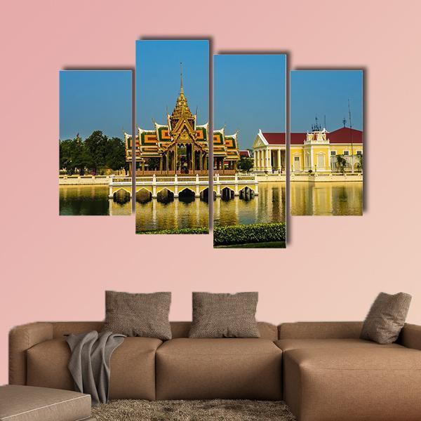View Of Royal Summer Palace Bang Pa In In Thailand Canvas Wall Art-4 Pop-Gallery Wrap-50" x 32"-Tiaracle