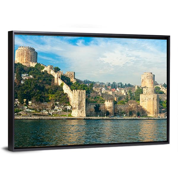 View of Rumeli Fortress In Istanbul Turkey Canvas Wall Art-3 Horizontal-Gallery Wrap-25" x 16"-Tiaracle