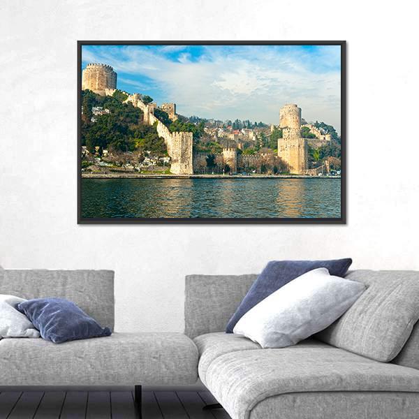 View of Rumeli Fortress In Istanbul Turkey Canvas Wall Art-3 Horizontal-Gallery Wrap-25" x 16"-Tiaracle