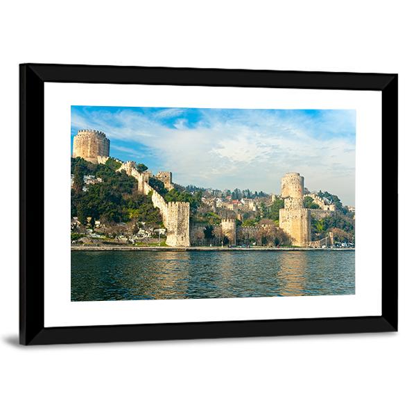 View of Rumeli Fortress In Istanbul Turkey Canvas Wall Art-3 Horizontal-Gallery Wrap-25" x 16"-Tiaracle