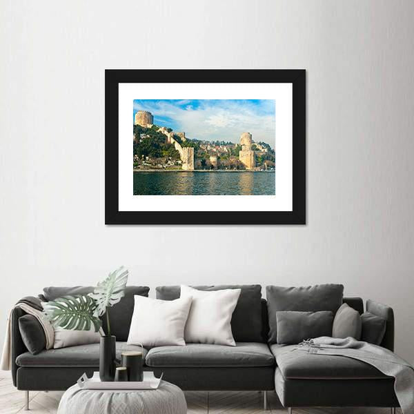 View of Rumeli Fortress In Istanbul Turkey Canvas Wall Art-3 Horizontal-Gallery Wrap-25" x 16"-Tiaracle