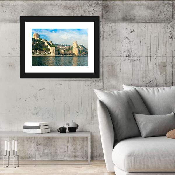 View of Rumeli Fortress In Istanbul Turkey Canvas Wall Art-3 Horizontal-Gallery Wrap-25" x 16"-Tiaracle