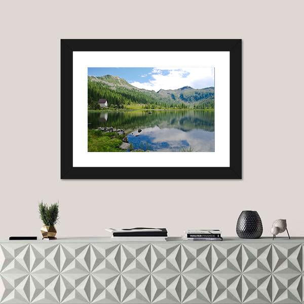 View Of S Giuliano Lake Canvas Wall Art-1 Piece-Framed Print-20" x 16"-Tiaracle
