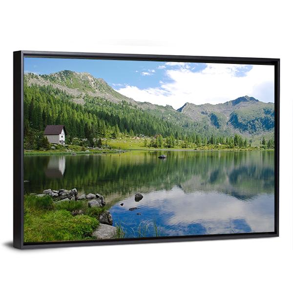View Of S Giuliano Lake Canvas Wall Art-3 Horizontal-Gallery Wrap-25" x 16"-Tiaracle