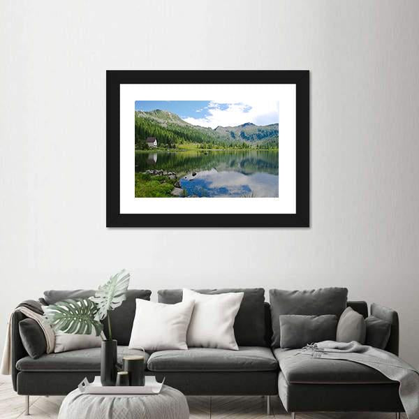 View Of S Giuliano Lake Canvas Wall Art-3 Horizontal-Gallery Wrap-25" x 16"-Tiaracle