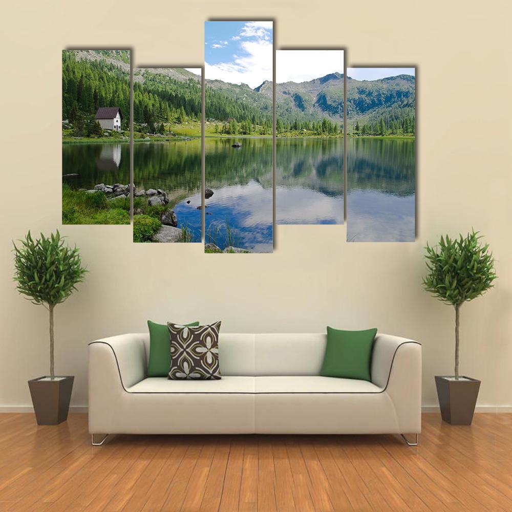 View Of S Giuliano Lake Canvas Wall Art-5 Pop-Gallery Wrap-47" x 32"-Tiaracle