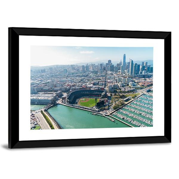 View Of San Francisco Skyline Canvas Wall Art-3 Horizontal-Gallery Wrap-25" x 16"-Tiaracle