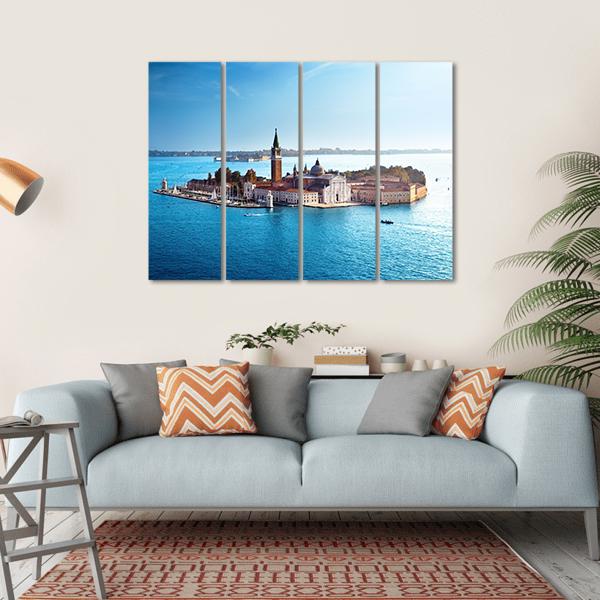 View Of San Giorgio Island In Venice Canvas Wall Art-4 Horizontal-Gallery Wrap-34" x 24"-Tiaracle