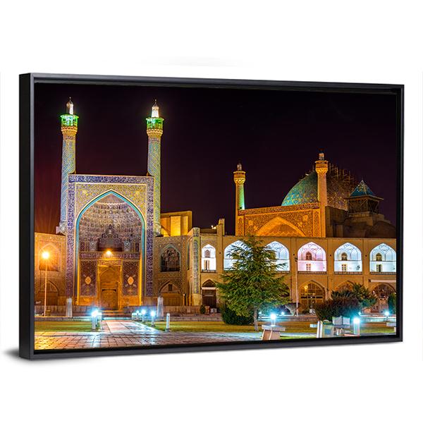 View Of Shah Imam Mosque In Isfahan Iran Canvas Wall Art-3 Horizontal-Gallery Wrap-25" x 16"-Tiaracle