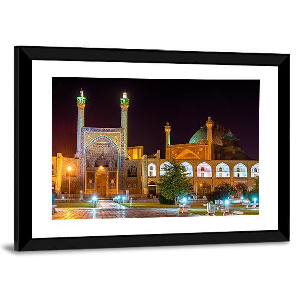 View Of Shah Imam Mosque In Isfahan Iran Canvas Wall Art-3 Horizontal-Gallery Wrap-25" x 16"-Tiaracle