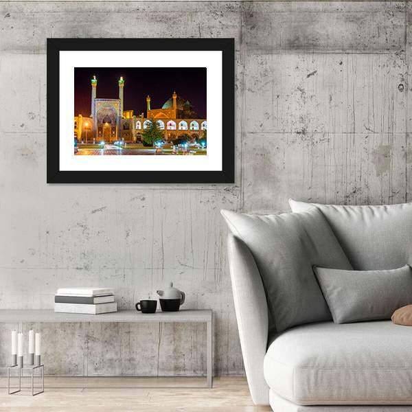 View Of Shah Imam Mosque In Isfahan Iran Canvas Wall Art-3 Horizontal-Gallery Wrap-25" x 16"-Tiaracle