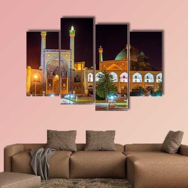 View Of Shah Imam Mosque In Isfahan Iran Canvas Wall Art-4 Pop-Gallery Wrap-50" x 32"-Tiaracle