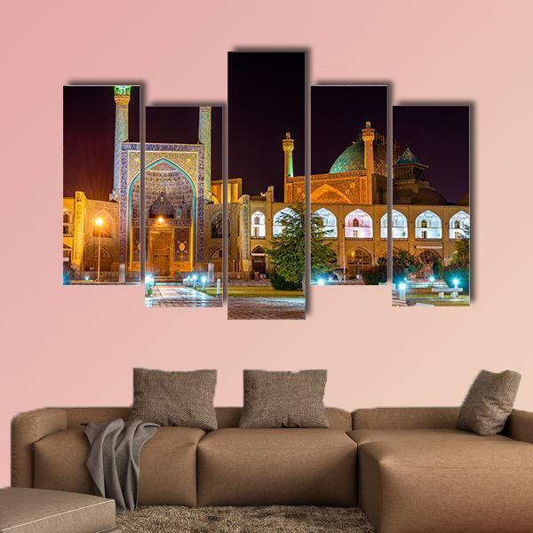 View Of Shah Imam Mosque In Isfahan Iran Canvas Wall Art-5 Pop-Gallery Wrap-47" x 32"-Tiaracle