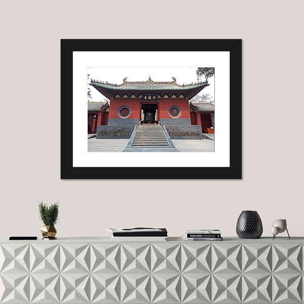View Of Shaolin Temple In China Canvas Wall Art-1 Piece-Framed Print-20" x 16"-Tiaracle