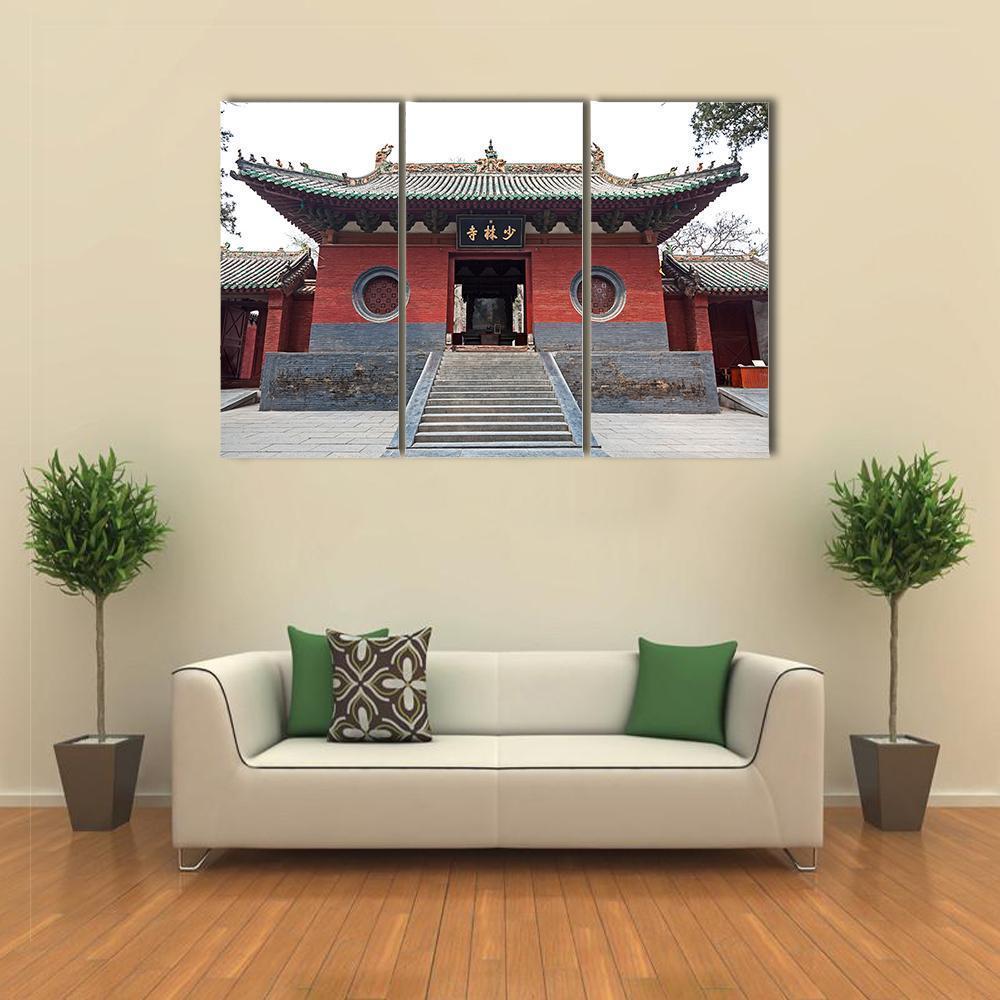 View Of Shaolin Temple In China Canvas Wall Art-3 Horizontal-Gallery Wrap-37" x 24"-Tiaracle