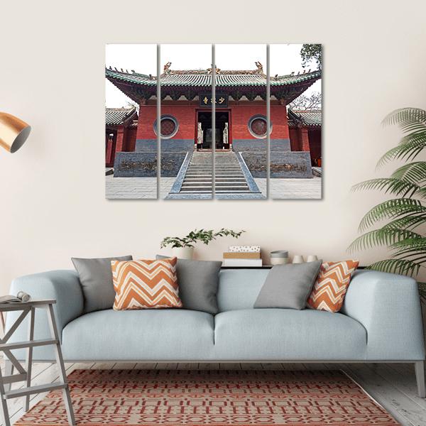 View Of Shaolin Temple In China Canvas Wall Art-4 Horizontal-Gallery Wrap-34" x 24"-Tiaracle
