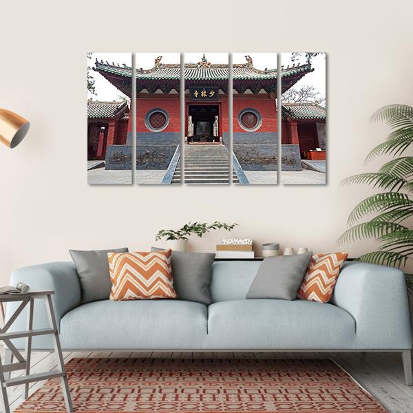 View Of Shaolin Temple In China Canvas Wall Art-5 Horizontal-Gallery Wrap-22" x 12"-Tiaracle
