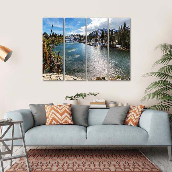 View Of Sierra Nevada Mountain Canvas Wall Art-4 Horizontal-Gallery Wrap-34" x 24"-Tiaracle