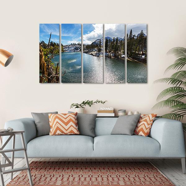 View Of Sierra Nevada Mountain Canvas Wall Art-5 Horizontal-Gallery Wrap-22" x 12"-Tiaracle