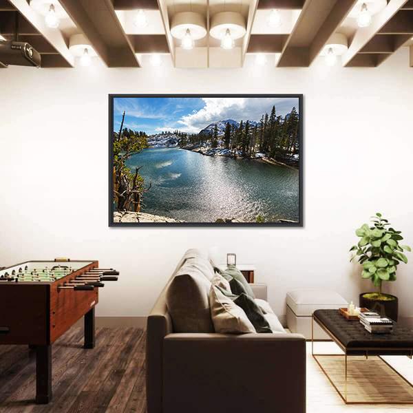 View Of Sierra Nevada Mountain Canvas Wall Art-5 Horizontal-Gallery Wrap-22" x 12"-Tiaracle