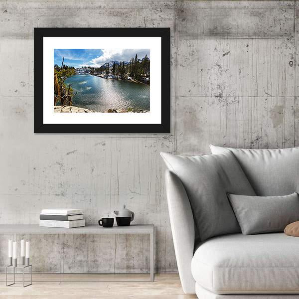 View Of Sierra Nevada Mountain Canvas Wall Art-3 Horizontal-Gallery Wrap-25" x 16"-Tiaracle